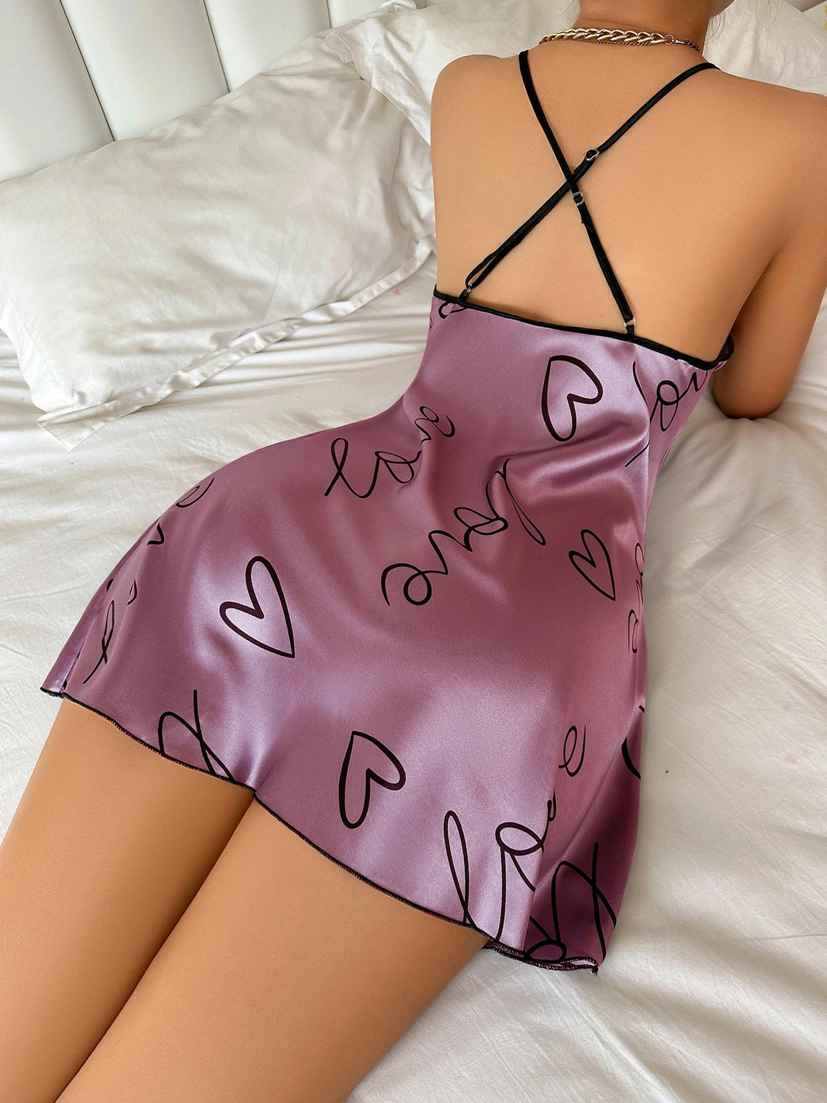 Heart Print Nightdress